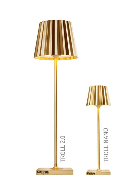 78587 Sompex TROLL Nano goud oplaadbare lamp 21 cm