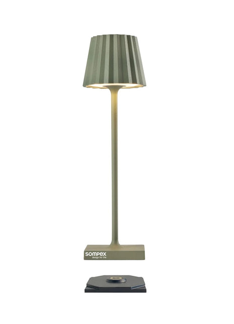 78574 Sompex TROLL Nano olijfgroen oplaadbare lamp 21 cm