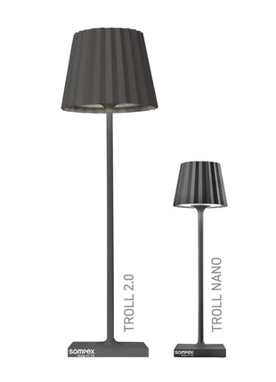 78571 Sompex TROLL Nano zwart oplaadbare lamp 21 cm