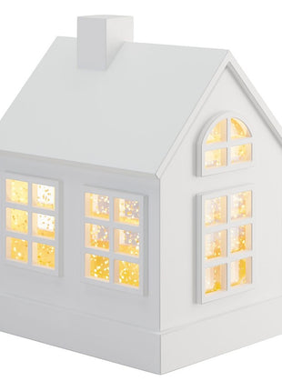 72460 Sompex Glamor House LED glitterhuis wit kerst