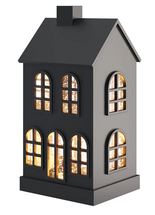 Sompex Glamor House LED glitterhuis zwart H23cm - 72466