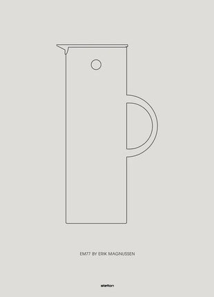 Stelton EM77 thermoskan 1L mat zwart