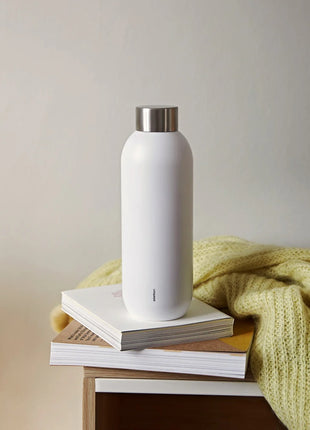 355-29 Stelton Keep Cool vacuum thermosfles 600ml mat krijt