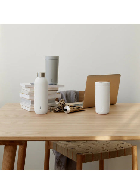 355-29 Stelton Keep Cool vacuum thermosfles 600ml mat krijt