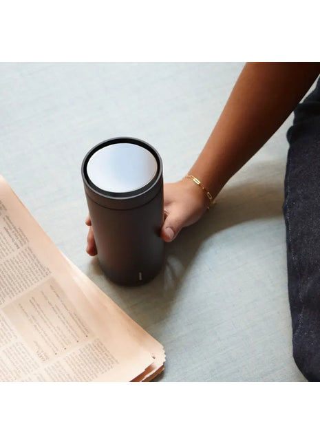 675-1-1 Stelton To Go Click thermosbeker 200ml mat zwart