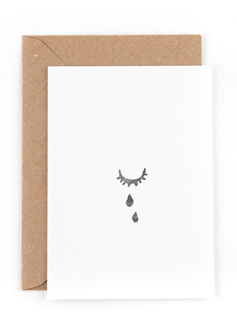 Ansichtkaart / Wenskaart - Condoleance - tears / tranen