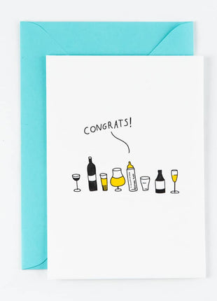 D39 Geboortekaart baby bottle met envelop