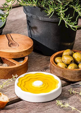 Style de Vie Olijfolieschaaltje met boter- en peper/zoutbakjes