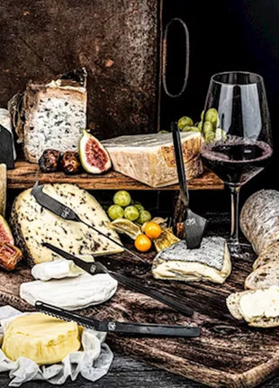 Style de Vie 6 mat zwarte kaasmessen met draai