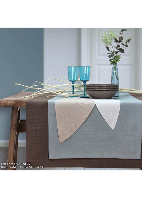 53637-77 Sander Loft rond tafelkleed 170cm - nr. 77 blue fox / blauw