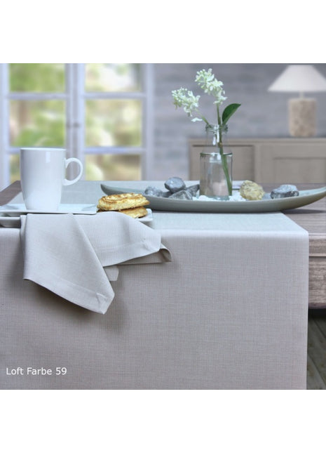 Sander Loft tafelkleed 150x250 - nr. 59 dessert sand / beige