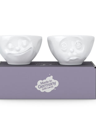 Tassen - Happy Faces schaal set 4 O Please & Happy 100ml