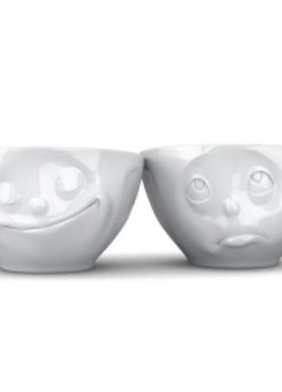 Tassen - Happy Faces schaal set 4 O Please & Happy 100ml