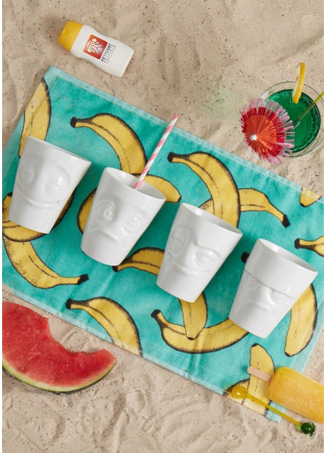 Tassen - Happy Faces - mok met oor - baffled /  in de war gezicht wit porselein T.01.41.01 58products