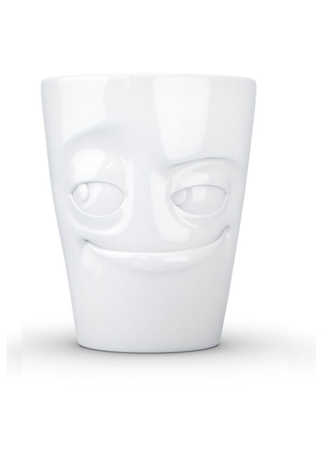 Tassen - Happy Faces - mok met oor - impish / ondeugend wit porselein T.01.82.01 58products