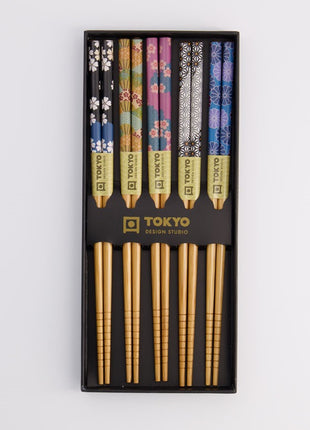 21539 Tokyo Design Studio chopstick eetsotkjes giftset Flowers