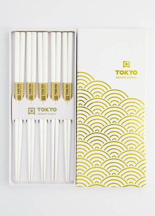 33864 Tokyo Design Studio chopstick eetstokjes giftset goud wave
