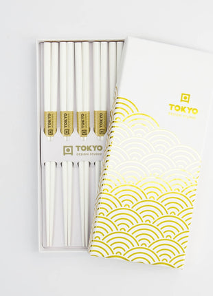 33864 Tokyo Design Studio chopstick eetstokjes giftset goud wave