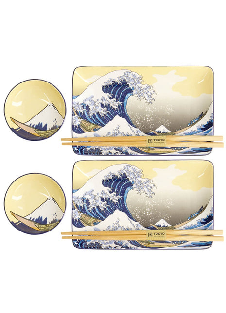 21679 Tokyo Design Studio Hokusai sushi gift set 2 personen