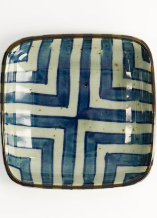 Tokyo Design Mashiko schaal vierkant Yokomino Blauw