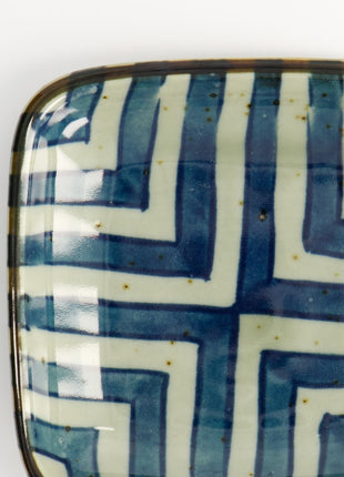 Tokyo Design Mashiko schaal vierkant Yokomino Blauw