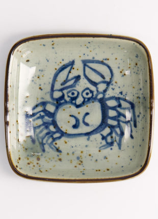 20609 Tokyo Design Mashiko schaal vierkant Crab Blauw