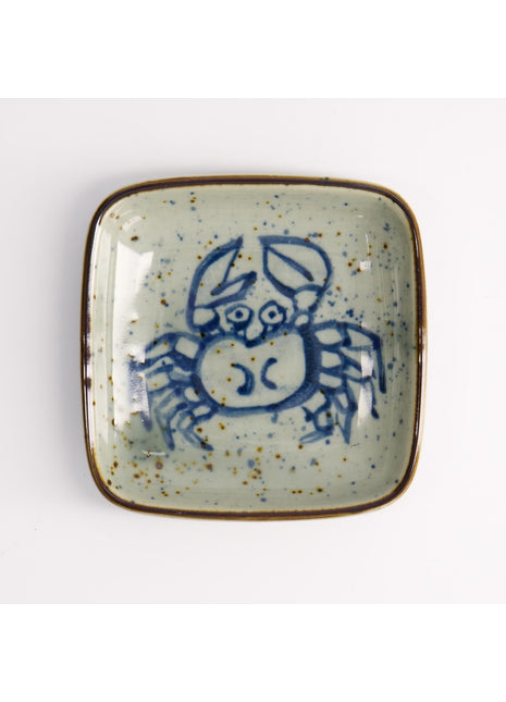 20609 Tokyo Design Mashiko schaal vierkant Crab Blauw