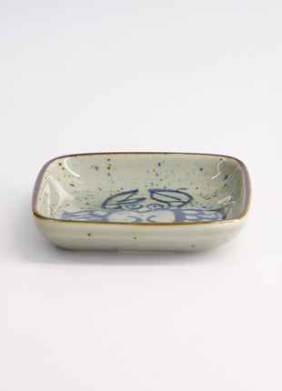 20609 Tokyo Design Mashiko schaal vierkant Crab Blauw