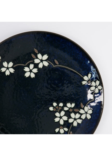 22115 Tokyo Design Sakura bord cobalt blauw 23.5 cm