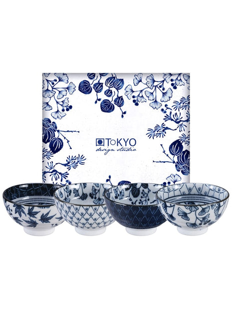 16700 Tokyo Design Studio Flora Japonica rijstkommen 4 stuks - kado set
