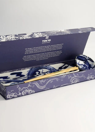 Tokyo Design Studio sushi set draak blauw