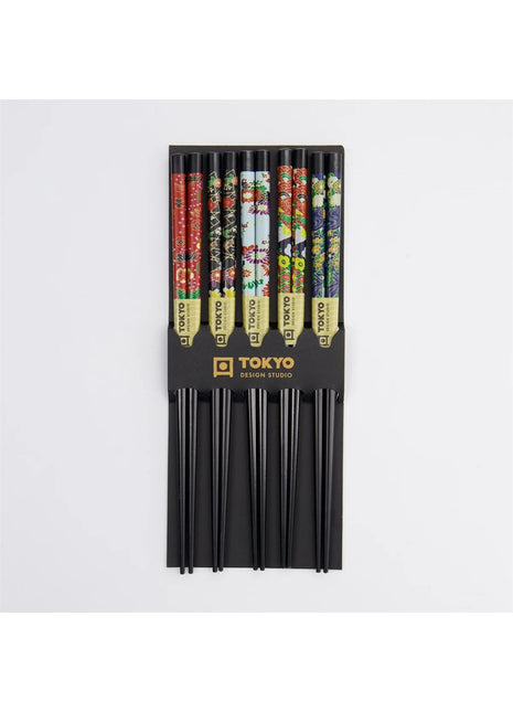 17915 Tokyo Design Studio Black Flower sushi eetstokjes