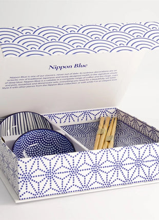 17991 Tokyo Design Studio Nippon Blue sushi gift set 2 personen