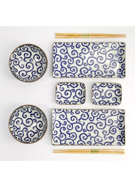 22508 Tokyo Design Studio Sushi gift set Ten Karakusa - 2 personen, 8pcs
