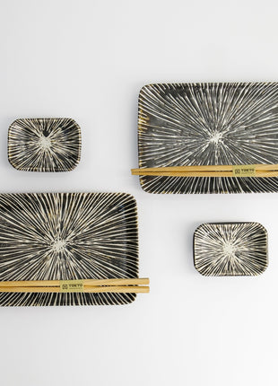 33847 Tokyo Design Tokusa Sushi Giftset eetstokjes zwart 6 delig