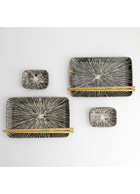 33847 Tokyo Design Tokusa Sushi Giftset eetstokjes zwart 6 delig