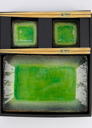 33602 Tokyo Design Yamasaku Hiwa Groen Sushi Giftset 6 delig