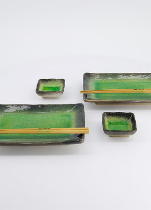 33602 Tokyo Design Yamasaku Hiwa Groen Sushi Giftset 6 delig