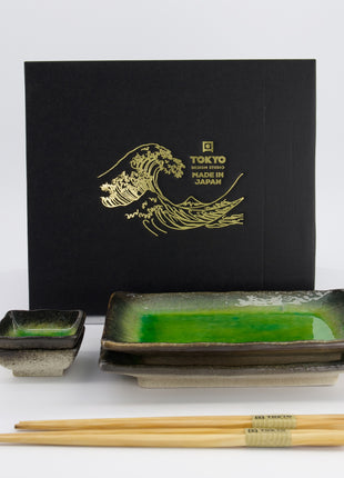 33602 Tokyo Design Yamasaku Hiwa Groen Sushi Giftset 6 delig