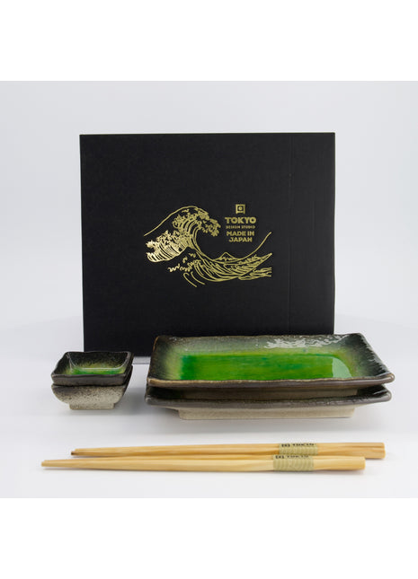 33602 Tokyo Design Yamasaku Hiwa Groen Sushi Giftset 6 delig