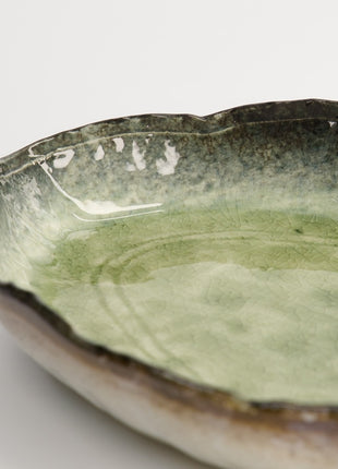 14297 Tokyo Design Yamasaku Oblong bord handgemaakt groen 26cm