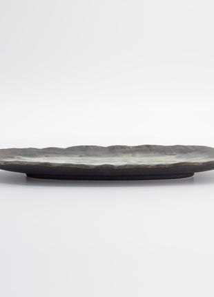 33427 Tokyo Design Yamasaku ovaal bord handgemaakt groen 33x1.5