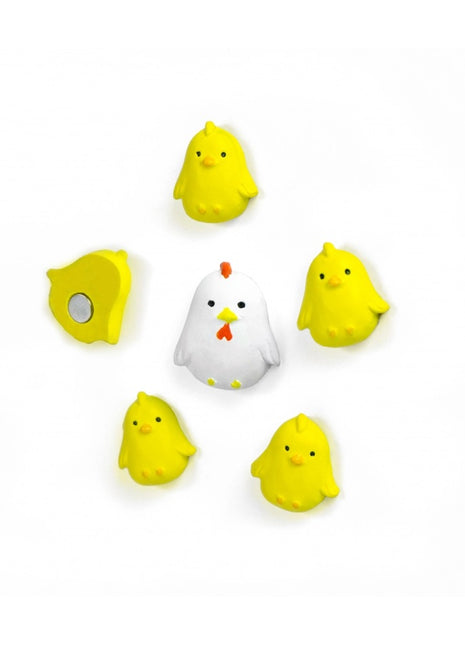 FA4574 Trendform magneten kip met kuikens - 6 stuks