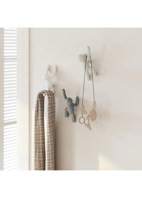 Umbra Buddy Hooks wandhaken, 3 stuks - wit / grijs