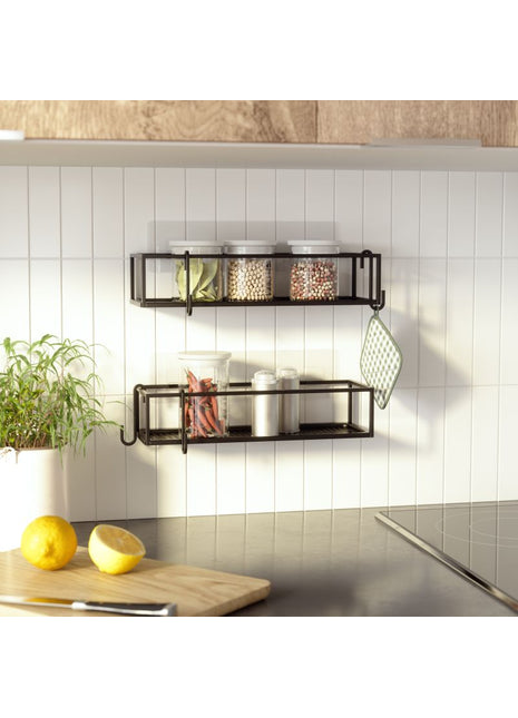 1018615 Umbra Cubiko doucherek zelfklevend zwart set 2 stuks