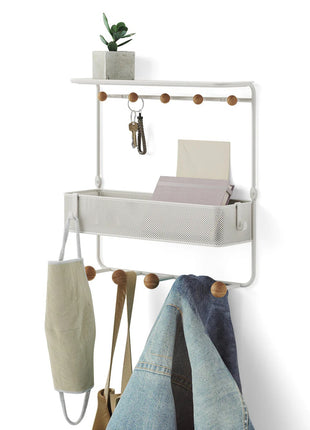 Umbra Estique plank / rek met haken wit 1018030-660