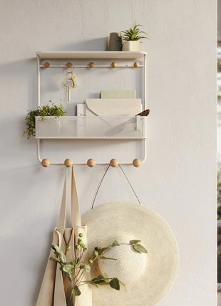 Umbra Estique plank / rek met haken wit 1018030-660