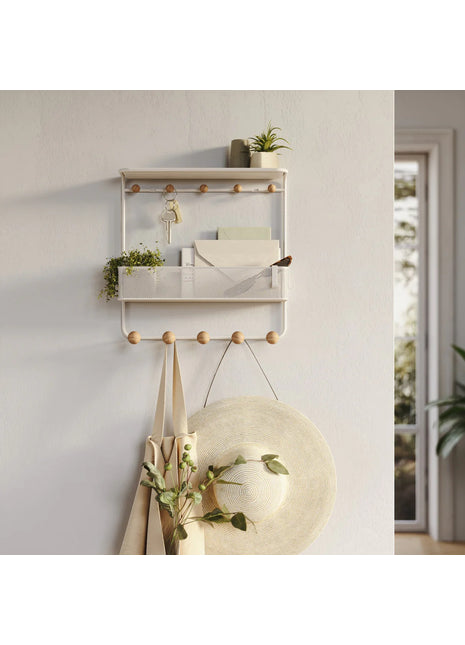 Umbra Estique plank / rek met haken wit 1018030-660