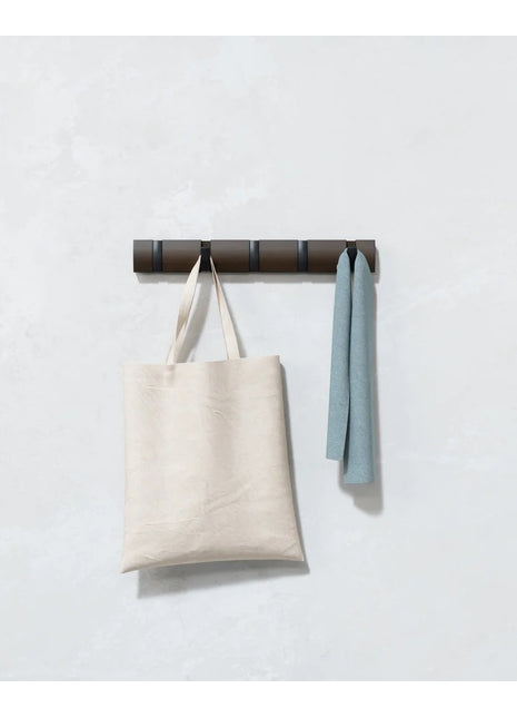 318850-048 Umbra Flip - kapstok - 5 haken wandkapstok - walnoten / zwart