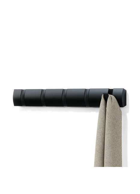 318850-040 Umbra Flip - kapstok - 5 haken wandkapstok - zwart / zwart